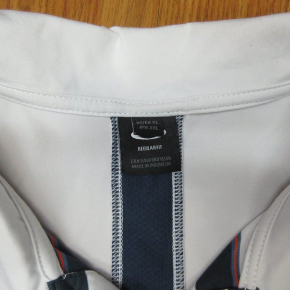 OAKLEY REGULAR FIT POLY/SPANDEX POLO SHIRT WHITE STRIPE X-LARGE, XL - Picture 3 of 5